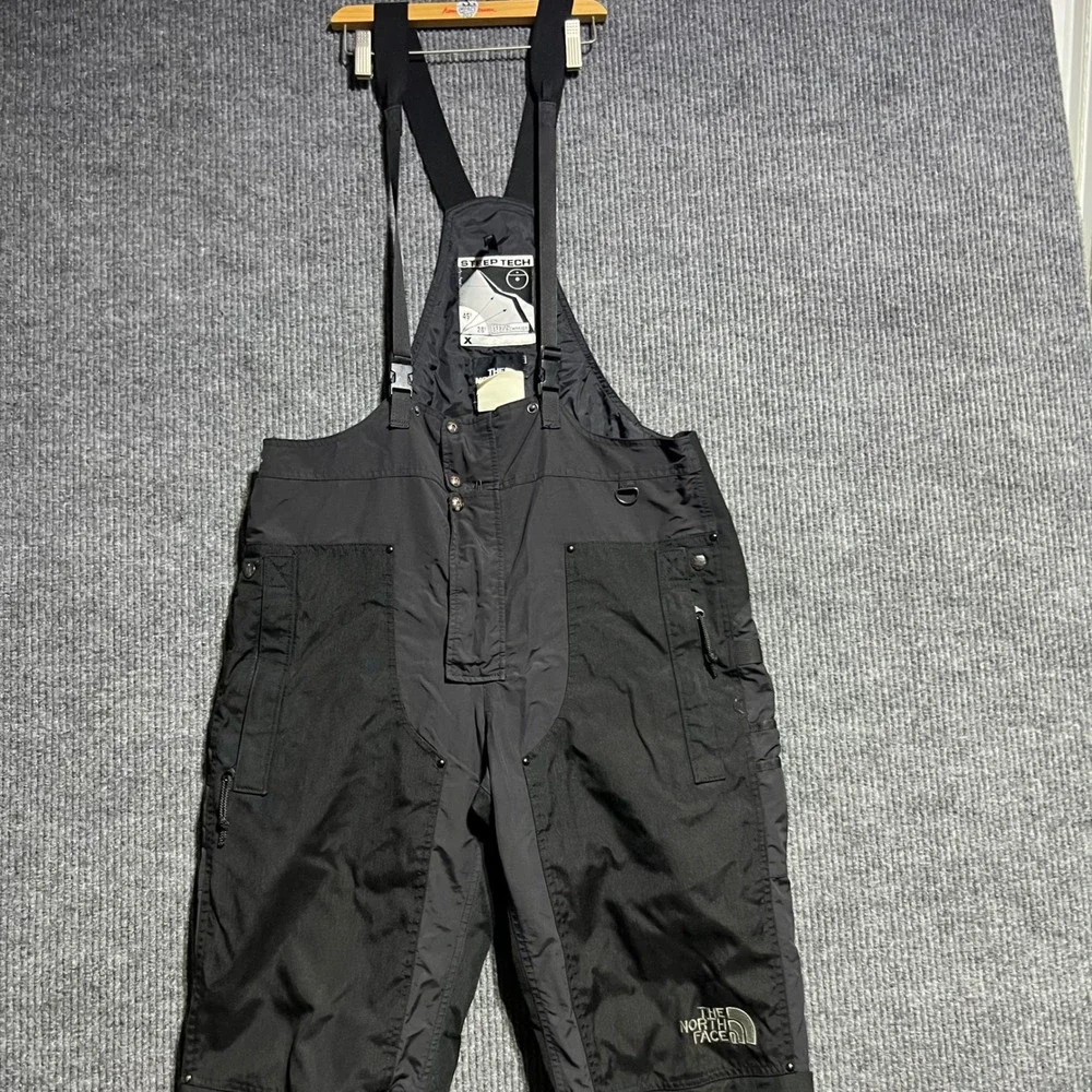 Vintage The North Face Steep Tech Ski Bib Mens L Black Overalls Scot Schmidt